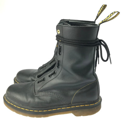 【中古品】【メンズ】 Dr.Martens ドクターマーチン × YOHJI YAMAMOTO ヨウジヤマモト 別注 コラボ FRONT ZIP 10EYE BOOT フロントジップ 10ホールブーツ 靴 164-250404-yk-19-tag サイズ：EU43 カラー：ブラック 万代Net店