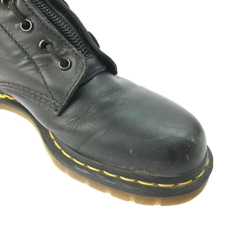 【中古品】【メンズ】 Dr.Martens ドクターマーチン × YOHJI YAMAMOTO ヨウジヤマモト 別注 コラボ FRONT ZIP 10EYE BOOT フロントジップ 10ホールブーツ 靴 164-250404-yk-19-tag サイズ：EU43 カラー：ブラック 万代Net店