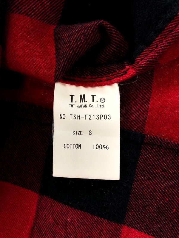 【現状渡し品】【メンズ】 TMT ティーエムティー × THE ROLLING STONES ザ ローリング ストーンズ CHECK SHIRTS TSH-F21SP03 チェックシャツ 長袖シャツ 140-260518-na-16-tagh サイズ：S カラー：レッド系 万代Net店