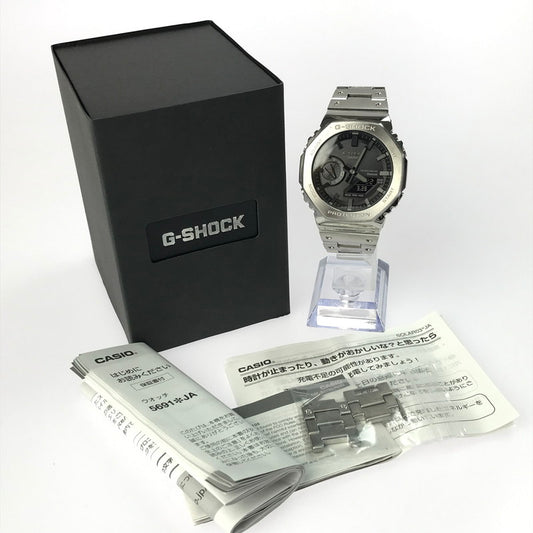 【中古品】【メンズ】 G-SHOCK ジーショック FULL METAL GM-B2100D-1AJF フルメタル タフソーラー モバイルリンク 腕時計 196-250330-hi-14-tag サイズ：ケース径：49.8×44.4×12.8mm 腕回り最大：約18cm カラー：シルバー 万代Net店