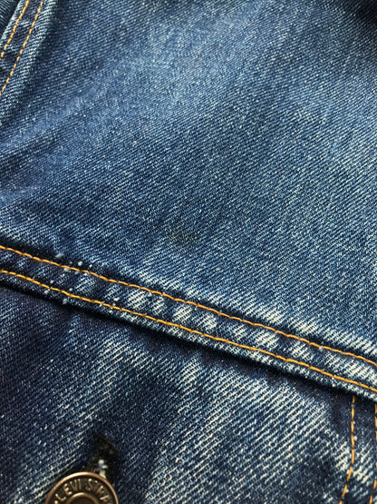 【現状渡し品】【メンズ】 Levi's リーバイス 70's 70505 4th DENIM TRACKER JACKET 70年代 デニム トラッカージャケット Gジャン ボタン裏526 布ケアタグ small e モデル ライトアウター 146-250329-hi-07-tag サイズ：なし カラー：ライトインディゴ 万代Net店