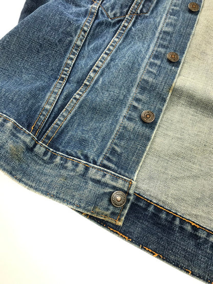 【現状渡し品】【メンズ】 Levi's リーバイス 70's 70505 4th DENIM TRACKER JACKET 70年代 デニム トラッカージャケット Gジャン ボタン裏526 布ケアタグ small e モデル ライトアウター 146-250329-hi-07-tag サイズ：なし カラー：ライトインディゴ 万代Net店