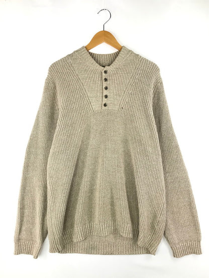 【中古品】【メンズ】 HENLEY NECK KNIT SWEATER ヘンリーネックニットセーター 144-250329-hi-02-tag サイズ：L カラー：ベージュ 万代Net店
