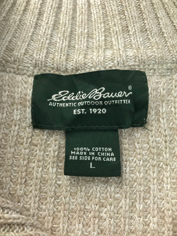 【中古品】【メンズ】 HENLEY NECK KNIT SWEATER ヘンリーネックニットセーター 144-250329-hi-02-tag サイズ：L カラー：ベージュ 万代Net店