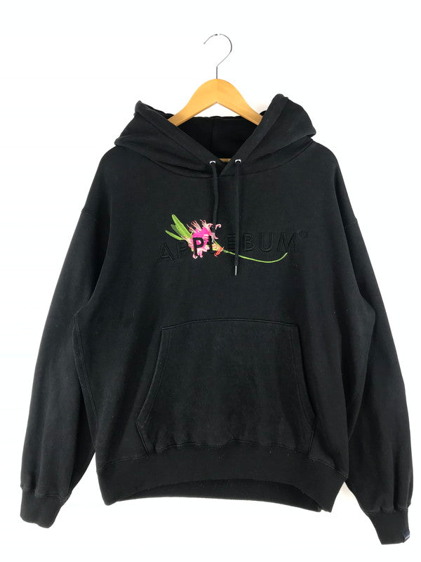 【中古品】【メンズ】 APPLEBUM アップルバム FLOWER LOGO SWEAT PARKA フラワーロゴ スウェットパーカー フーディー トップス 142-250403-ki-04-tag サイズ：L カラー：ブラック 万代Net店