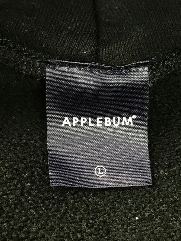 【中古品】【メンズ】 APPLEBUM アップルバム FLOWER LOGO SWEAT PARKA フラワーロゴ スウェットパーカー フーディー トップス 142-250403-ki-04-tag サイズ：L カラー：ブラック 万代Net店