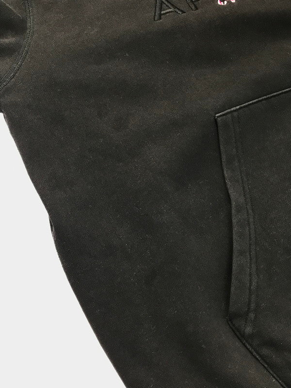 【中古品】【メンズ】 APPLEBUM アップルバム FLOWER LOGO SWEAT PARKA フラワーロゴ スウェットパーカー フーディー トップス 142-250403-ki-04-tag サイズ：L カラー：ブラック 万代Net店