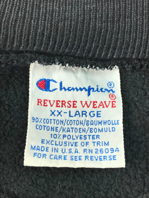 【中古品】【メンズ】 Champion チャンピオン 90's VINTAGE REVERSE WEAVE NBA PRINT SWEATSHIRT 90年代 ヴィンテージ リバースウィーブ NBAプリント スウェット トップス トレーナー 146-250404-yk-08-tag サイズ：XXL カラー：ブラック 万代Net店