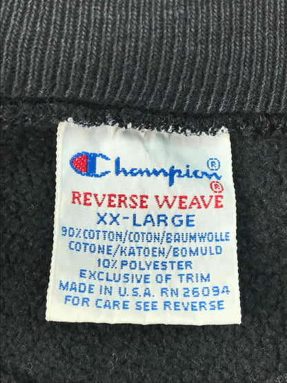 【中古品】【メンズ】 Champion チャンピオン 90's VINTAGE REVERSE WEAVE NBA PRINT SWEATSHIRT 90年代 ヴィンテージ リバースウィーブ NBAプリント スウェット トップス トレーナー 146-250404-yk-08-tag サイズ：XXL カラー：ブラック 万代Net店