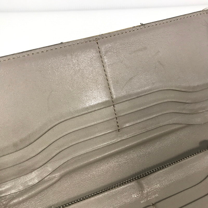 【現状渡し品】【レディース】 PELLE MORBIDA ペッレモルビダ バルカ レザーロングウォレット PMO-BA510 牛革 二つ折り 長財布 200-250404-yk-22-tag カラー：ベージュ 万代Net店