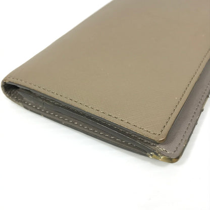 【現状渡し品】【レディース】 PELLE MORBIDA ペッレモルビダ バルカ レザーロングウォレット PMO-BA510 牛革 二つ折り 長財布 200-250404-yk-22-tag カラー：ベージュ 万代Net店