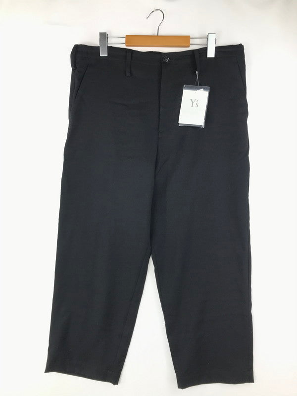 【中古美品】【メンズ】 Y's ワイズ WOOL GABARDINE DRAWSTRING PANTS YN-P12-100-1 20SS ウールギャバンジンドローストリングパンツ 151-250410-hi-46-tag サイズ：1 カラー：ブラック 万代Net店