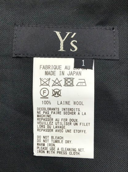 【中古美品】【メンズ】 Y's ワイズ WOOL GABARDINE DRAWSTRING PANTS YN-P12-100-1 20SS ウールギャバンジンドローストリングパンツ 151-250410-hi-46-tag サイズ：1 カラー：ブラック 万代Net店