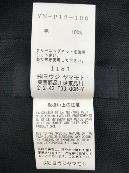 【中古美品】【メンズ】 Y's ワイズ WOOL GABARDINE DRAWSTRING PANTS YN-P12-100-1 20SS ウールギャバンジンドローストリングパンツ 151-250410-hi-46-tag サイズ：1 カラー：ブラック 万代Net店