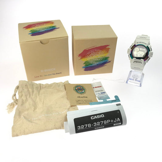 【中古品】【メンズ】 CASIO カシオ G-SHOCK DIGITAL GWX-8900 SERIES GWX-8904K-7JR ジーショック GWX-8900シリーズ デジタル タフソーラー 腕時計 196-250410-yk-11-tag カラー：ホワイト/レインボー 万代Net店