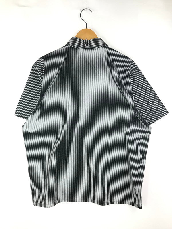 【中古品】【メンズ】 BEN DAVIS ベンデイビス STRIPE HALF ZIP S/S SHIRTS ストライプ ハーフジップ ショートスリーブ シャツ 半袖 トップス 142-250410-yk-02-tag サイズ：L カラー：ブラック/ホワイト 万代Net店