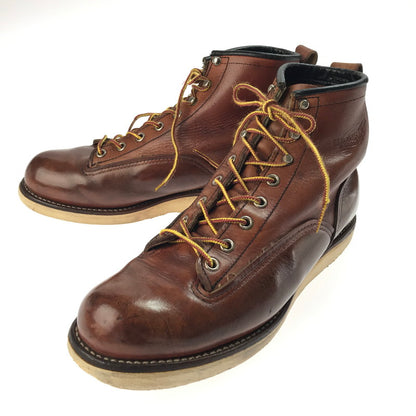 【中古品】【メンズ】 RED WING レッドウィング LINEMAN BOOTS 2907 ラインマンブーツ レースアップブーツ シューズ 靴 164-250415-yk-36-tag サイズ：US8D カラー：ブラウン 万代Net店