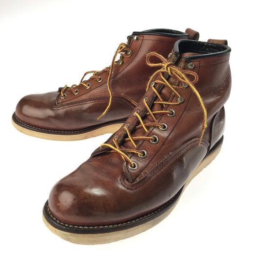 【中古品】【メンズ】 RED WING レッドウィング LINEMAN BOOTS 2907 ラインマンブーツ レースアップブーツ シューズ 靴 164-250415-yk-36-tag サイズ：US8D カラー：ブラウン 万代Net店