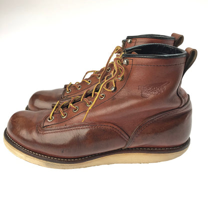 【中古品】【メンズ】 RED WING レッドウィング LINEMAN BOOTS 2907 ラインマンブーツ レースアップブーツ シューズ 靴 164-250415-yk-36-tag サイズ：US8D カラー：ブラウン 万代Net店