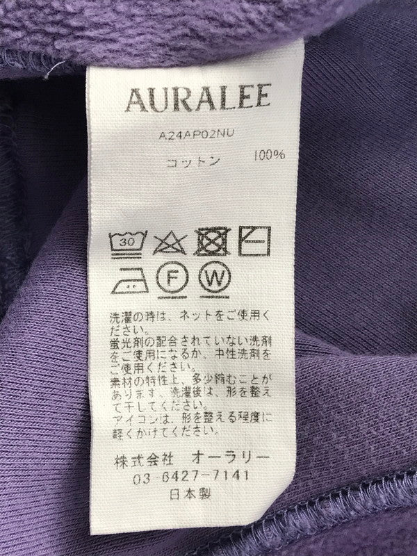 【中古品】【メンズ】 AURALEE オーラリー ELASTIC HIGH GAUGE SWEAT P/O A24AP02NU エラスティック ハイゲージ スウェットプルオーバー トレーナー 140-250411-hi-02-tag サイズ：5 カラー：パープル 万代Net店