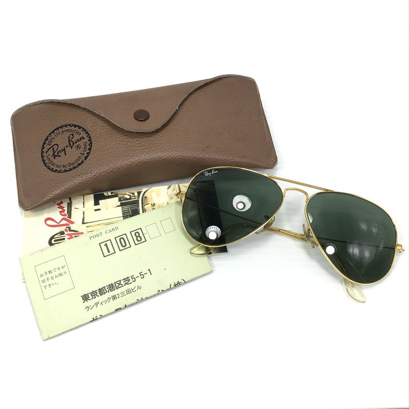 【中古品】【メンズ】 Ray-Ban レイバン BAUSCH&LOMB ボシュロム AVIATOR L0205 アビエーター サングラス アイウェア アクセサリー 203-250412-hi-22-tag サイズ：58ロ14 カラー：ゴールド 万代Net店