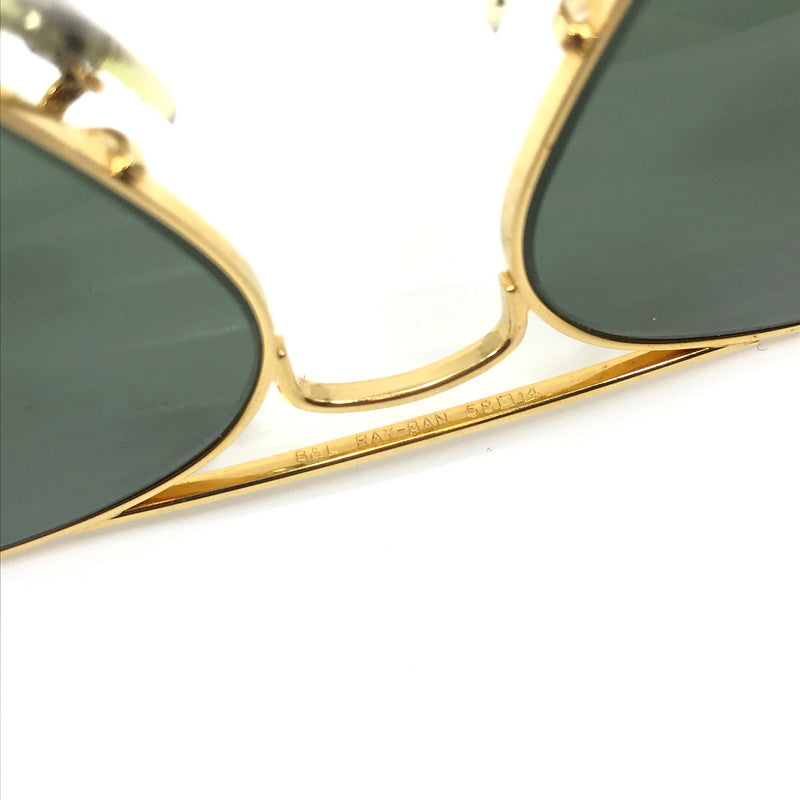【中古品】【メンズ】 Ray-Ban レイバン BAUSCH&LOMB ボシュロム AVIATOR L0205 アビエーター サングラス アイウェア アクセサリー 203-250412-hi-22-tag サイズ：58ロ14 カラー：ゴールド 万代Net店