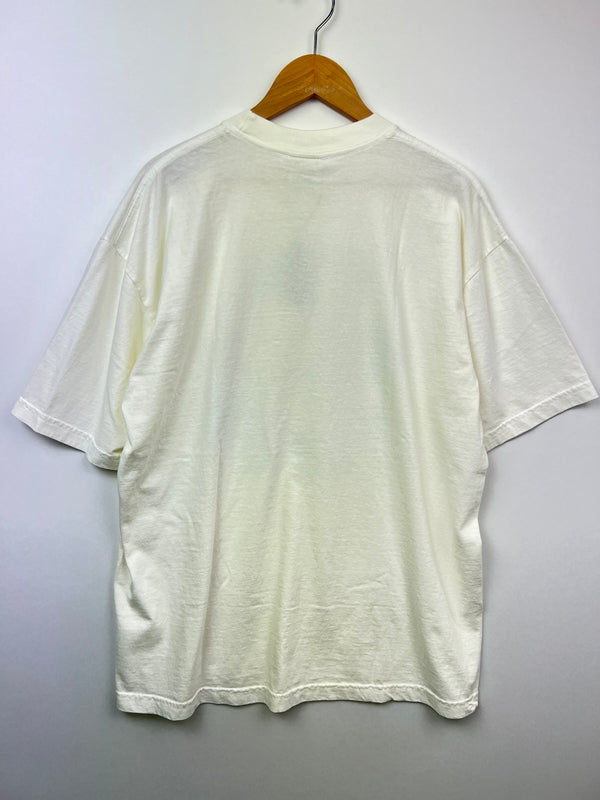 【中古美品】【メンズ】 PROJECT MORI プロジェクトモリ とらドラ！ S/S PRINT TEE USA製 ショートスリーブ プリント Tシャツ 半袖 トップス 146-260710-kk-03-hon サイズ：L カラー：ホワイト 万代Net店