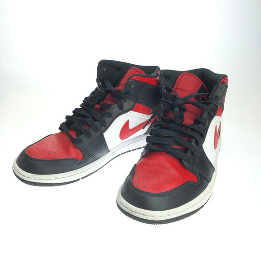【中古品】【メンズ】 NIKE ナイキ AIR JORDAN 1 MID 554724-079 エア ジョーダン 1 ミッド スニーカー 靴 160-250412-hi-13-tag サイズ：25.5cm US 7.5 カラー：BLACK/FIRE RED-WHITE 万代Net店