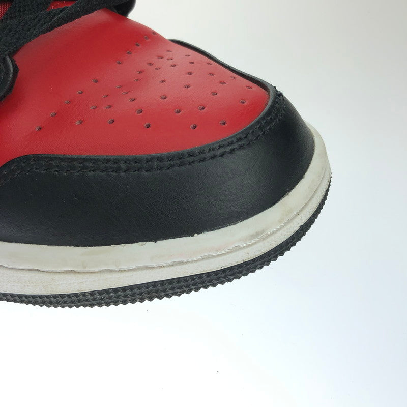 【中古品】【メンズ】 NIKE ナイキ AIR JORDAN 1 MID 554724-079 エア ジョーダン 1 ミッド スニーカー 靴 160-250412-hi-13-tag サイズ：25.5cm US 7.5 カラー：BLACK/FIRE RED-WHITE 万代Net店