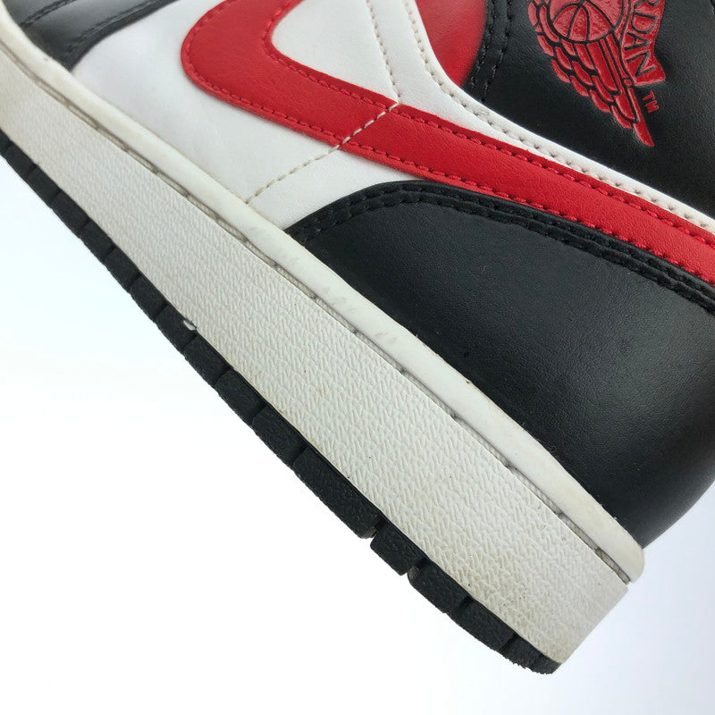 【中古品】【メンズ】 NIKE ナイキ AIR JORDAN 1 MID 554724-079 エア ジョーダン 1 ミッド スニーカー 靴 160-250412-hi-13-tag サイズ：25.5cm US 7.5 カラー：BLACK/FIRE RED-WHITE 万代Net店
