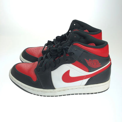 【中古品】【メンズ】 NIKE ナイキ AIR JORDAN 1 MID 554724-079 エア ジョーダン 1 ミッド スニーカー 靴 160-250412-hi-13-tag サイズ：25.5cm US 7.5 カラー：BLACK/FIRE RED-WHITE 万代Net店