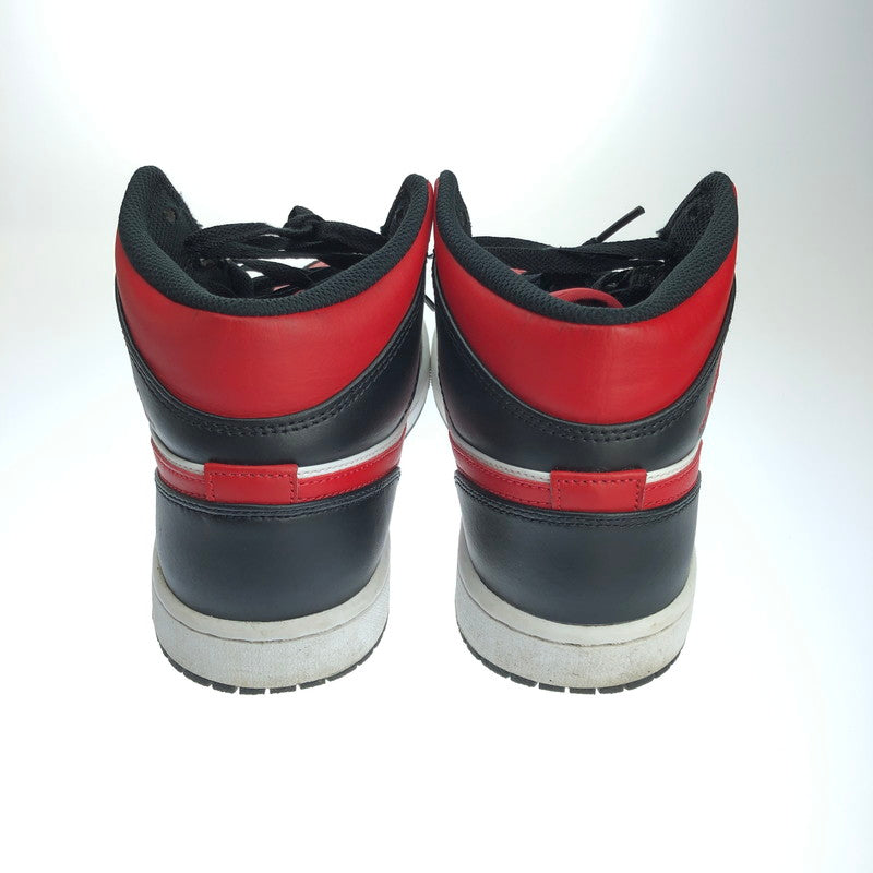 【中古品】【メンズ】 NIKE ナイキ AIR JORDAN 1 MID 554724-079 エア ジョーダン 1 ミッド スニーカー 靴 160-250412-hi-13-tag サイズ：25.5cm US 7.5 カラー：BLACK/FIRE RED-WHITE 万代Net店