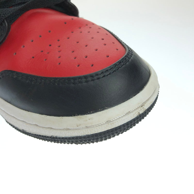 【中古品】【メンズ】 NIKE ナイキ AIR JORDAN 1 MID 554724-079 エア ジョーダン 1 ミッド スニーカー 靴 160-250412-hi-13-tag サイズ：25.5cm US 7.5 カラー：BLACK/FIRE RED-WHITE 万代Net店