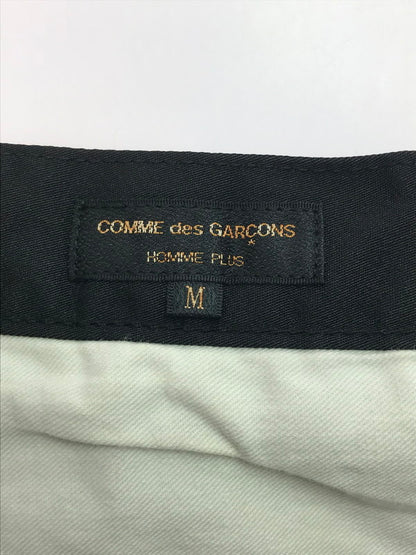 【中古品】【メンズ】 COMME des GARCONS HOMME PLUS コムデギャルソンオムプリュス ポリ製品加工 膝立体パンツ PT-P042 17AW ボトムス 151-250410-hi-47-tag サイズ：M カラー：ブラック 万代Net店