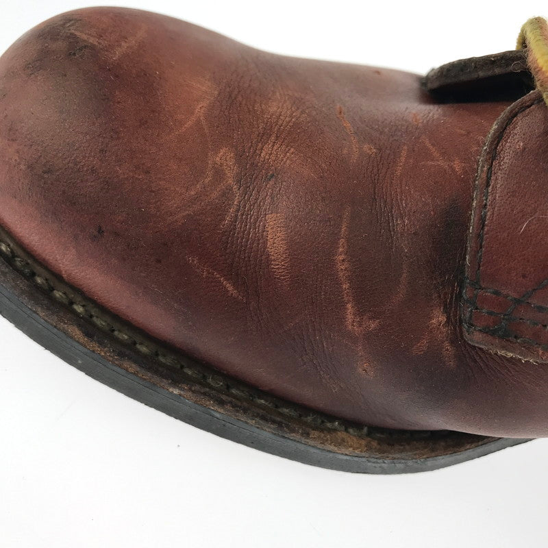 【中古品】【メンズ】 RED WING レッドウィング WORK BOOTS 957 ワークブーツ USA製 羽タグ レースアップブーツ シューズ 靴 164-250415-yk-38-tag サイズ：8.5EE カラー：ブラウン 万代Net店