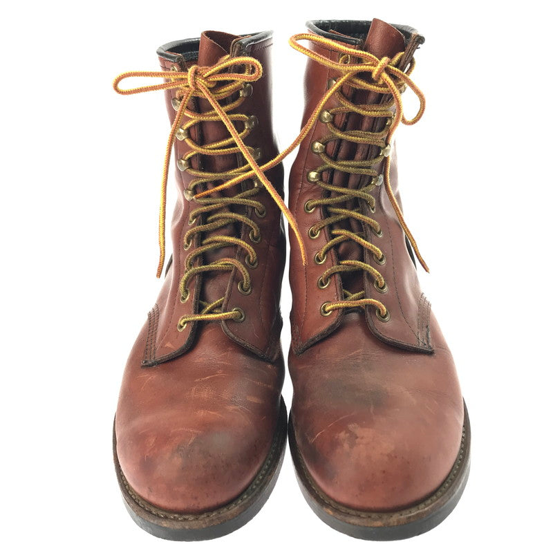 【中古品】【メンズ】 RED WING レッドウィング WORK BOOTS 957 ワークブーツ USA製 羽タグ レースアップブーツ シューズ 靴 164-250415-yk-38-tag サイズ：8.5EE カラー：ブラウン 万代Net店