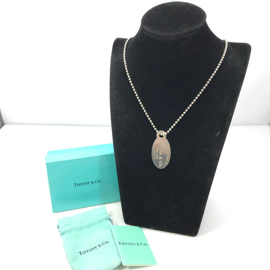 【中古品】【レディース】 TIFFANY&Co. ティファニー PLEASE RETURN TO OVAL PLATE NECKLACE リターントゥ オーバルプレート ネックレス ペンダント アクセサリー 182-250416-yk-18-tag カラー：シルバー 万代Net店