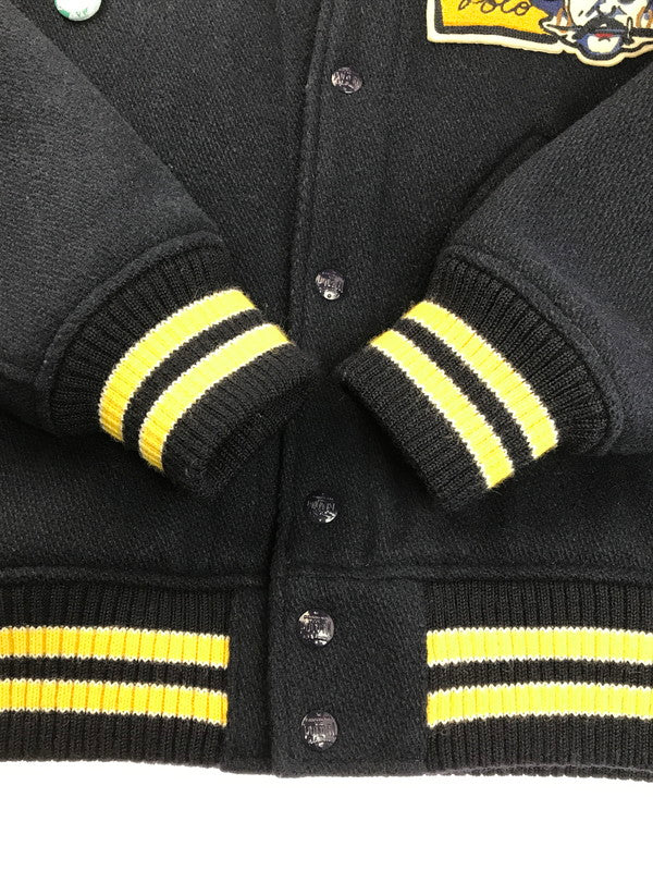 【中古品】【メンズ】 POLO RALPH LAUREN ポロ・ラルフローレン WOOL BLEND LETTERMAN JACKET ウールブレンド レターマンジャケット アウター 147-250412-hi-10-tag サイズ：M カラー：ネイビー 万代Net店