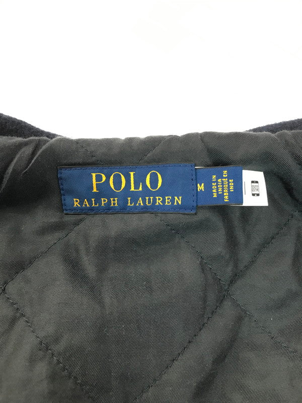 【中古品】【メンズ】 POLO RALPH LAUREN ポロ・ラルフローレン WOOL BLEND LETTERMAN JACKET ウールブレンド レターマンジャケット アウター 147-250412-hi-10-tag サイズ：M カラー：ネイビー 万代Net店