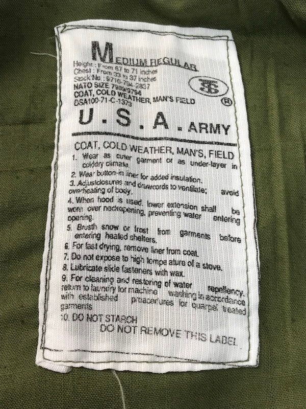 【中古品】【メンズ】 U.S.ARMY アメリカ軍 70's M-51 FIELD JACKET 9716-794-2837 70年代 フィールドジャケット ミリタリージャケット ライトアウター 146-250503-hi-04-tag サイズ：M カラー：カーキ 万代Net店