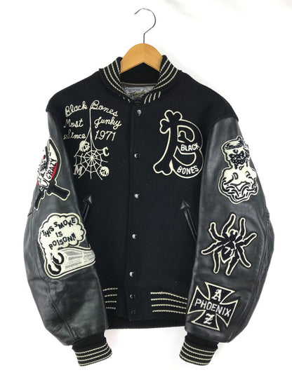 【中古品】【メンズ】 WHITESVILLE ホワイツビル × BACKBONE ブラックボーン コラボ STADIUM JACKET WV10731 732 スタジアムジャケット スタジャン アウター 145-250503-hi-03-tag サイズ：38 カラー：ブラック 万代Net店