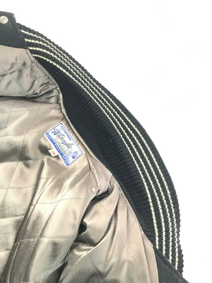 【中古品】【メンズ】 WHITESVILLE ホワイツビル × BACKBONE ブラックボーン コラボ STADIUM JACKET WV10731 732 スタジアムジャケット スタジャン アウター 145-250503-hi-03-tag サイズ：38 カラー：ブラック 万代Net店