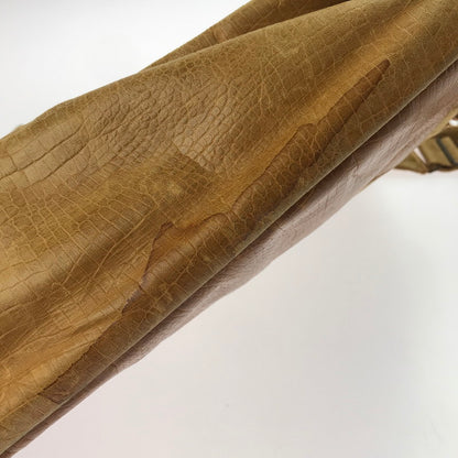 【ジャンク品】【メンズ】 LEATHER CANVAS FIELD BAG レザーキャンバス フィールドバッグ ショルダーバッグ カバン 188-250511-hi-12-tag カラー：イエロー/ブラウン系 万代Net店