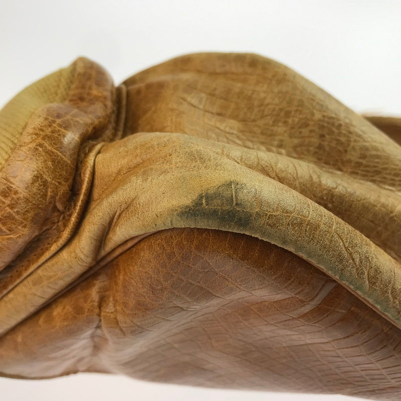 【ジャンク品】【メンズ】 LEATHER CANVAS FIELD BAG レザーキャンバス フィールドバッグ ショルダーバッグ カバン 188-250511-hi-12-tag カラー：イエロー/ブラウン系 万代Net店