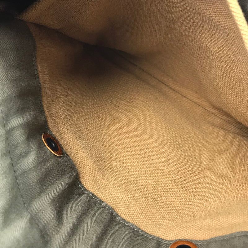 【ジャンク品】【メンズ】 LEATHER CANVAS FIELD BAG レザーキャンバス フィールドバッグ ショルダーバッグ カバン 188-250511-hi-12-tag カラー：イエロー/ブラウン系 万代Net店