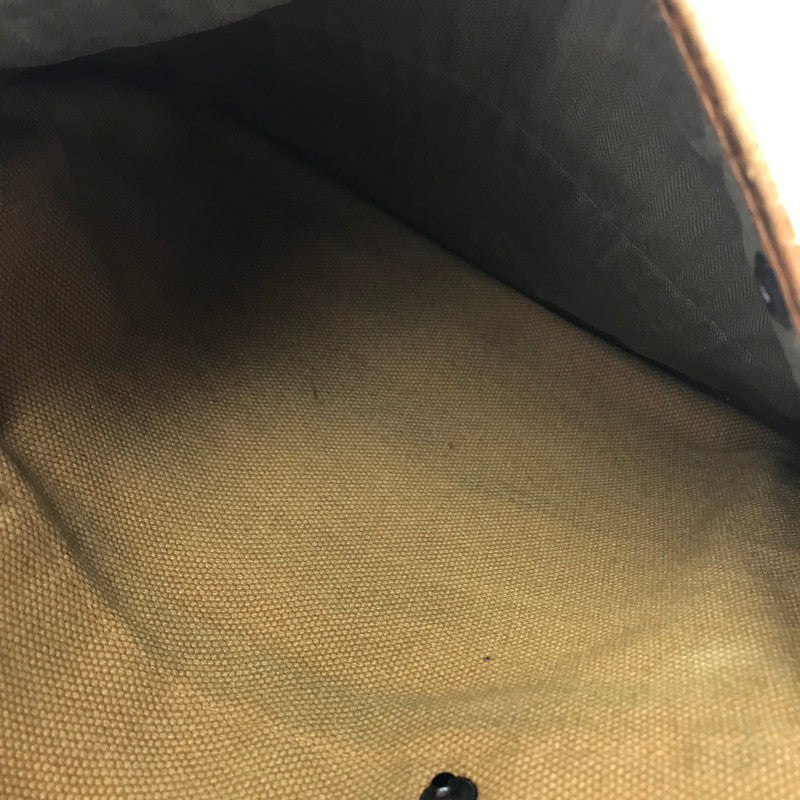【ジャンク品】【メンズ】 LEATHER CANVAS FIELD BAG レザーキャンバス フィールドバッグ ショルダーバッグ カバン 188-250511-hi-12-tag カラー：イエロー/ブラウン系 万代Net店