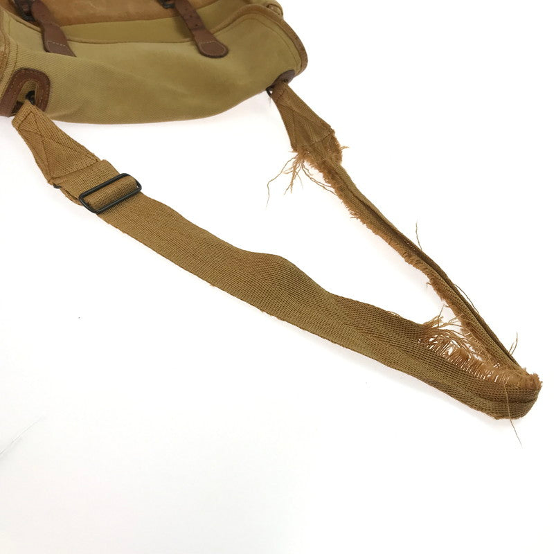 【ジャンク品】【メンズ】 LEATHER CANVAS FIELD BAG レザーキャンバス フィールドバッグ ショルダーバッグ カバン 188-250511-hi-12-tag カラー：イエロー/ブラウン系 万代Net店