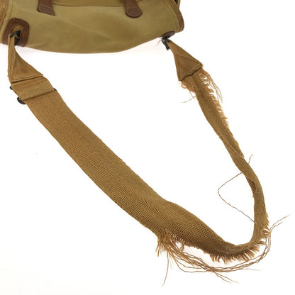 【ジャンク品】【メンズ】 LEATHER CANVAS FIELD BAG レザーキャンバス フィールドバッグ ショルダーバッグ カバン 188-250511-hi-12-tag カラー：イエロー/ブラウン系 万代Net店