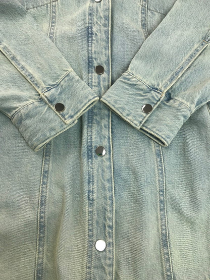 【中古美品】【レディース】 ARMANI EXCHANGE アルマーニエクスチェンジ DENIM SHIRT JACKET 6KYB44 Y1EAZ デニムシャツジャケット ライトアウター 168-250505-hi-09-tag サイズ：S カラー：ライトインディゴ 万代Net店