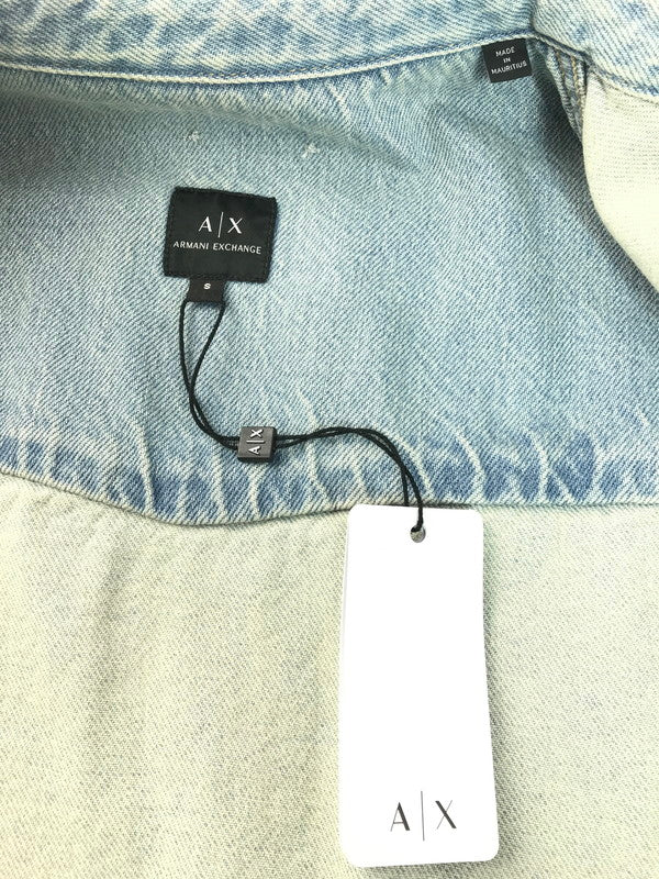【中古美品】【レディース】 ARMANI EXCHANGE アルマーニエクスチェンジ DENIM SHIRT JACKET 6KYB44 Y1EAZ デニムシャツジャケット ライトアウター 168-250505-hi-09-tag サイズ：S カラー：ライトインディゴ 万代Net店
